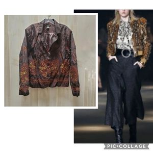 ELCC Vintage 90's Lined Jacket Embroidered Brocade Jacquard Size XL - Like NEW!